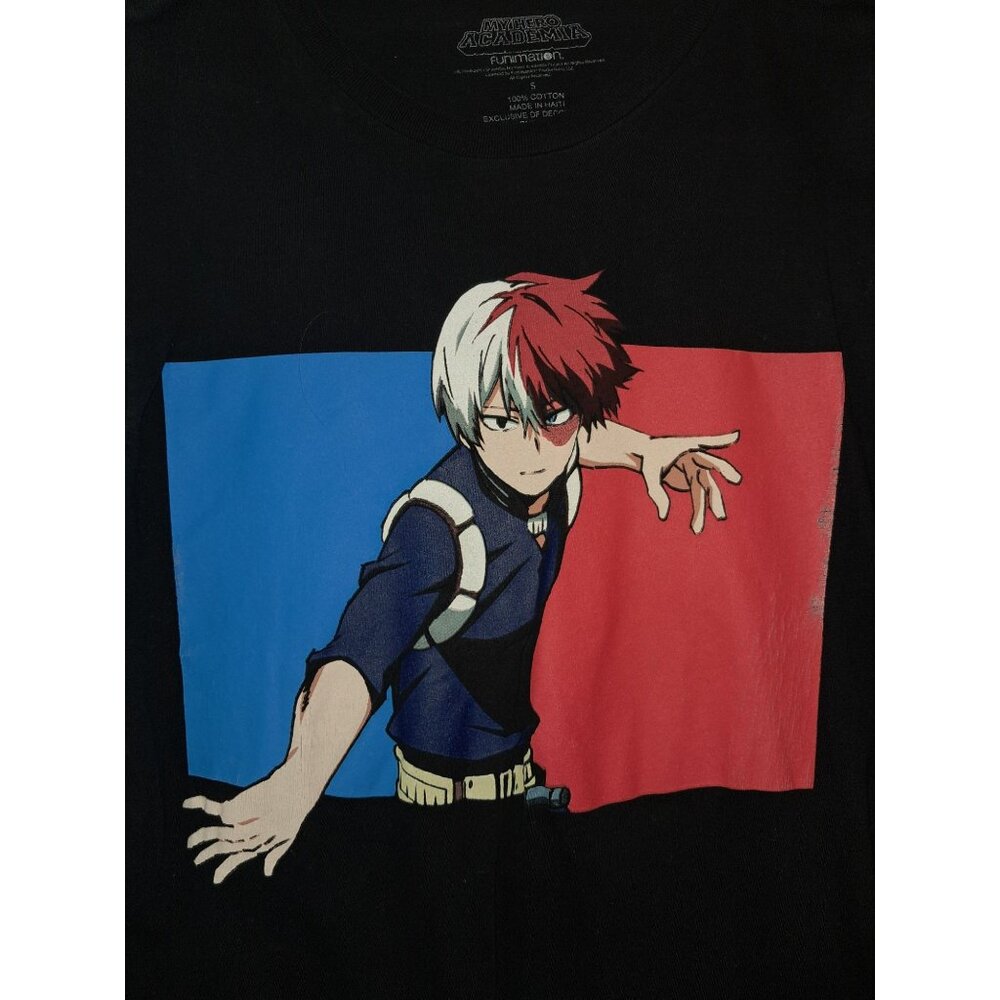 My Hero Academia Shoto Todoroki Fire & Ice Long-Sleeve T-Shirt Men's Small Youth